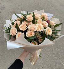 Букет Кремовые розы Латте в Высоцке